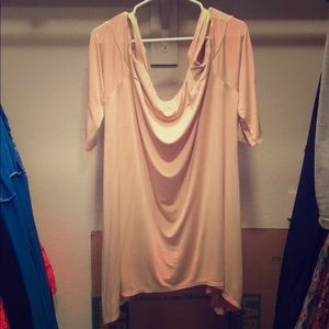 Light pink/cream off the shoulder top.